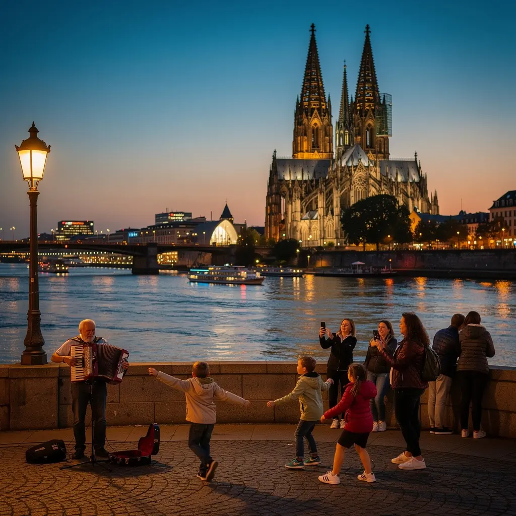 Ein Stadtführer erklärt den Besuchern die Bedeutung eines Kunstwerks in einer Galerie.